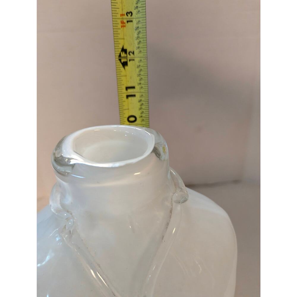 Vintage Y2K Frosted Glass Female Bust Torso Vase Clear Necklace Statue 10" - Picture 12 of 12